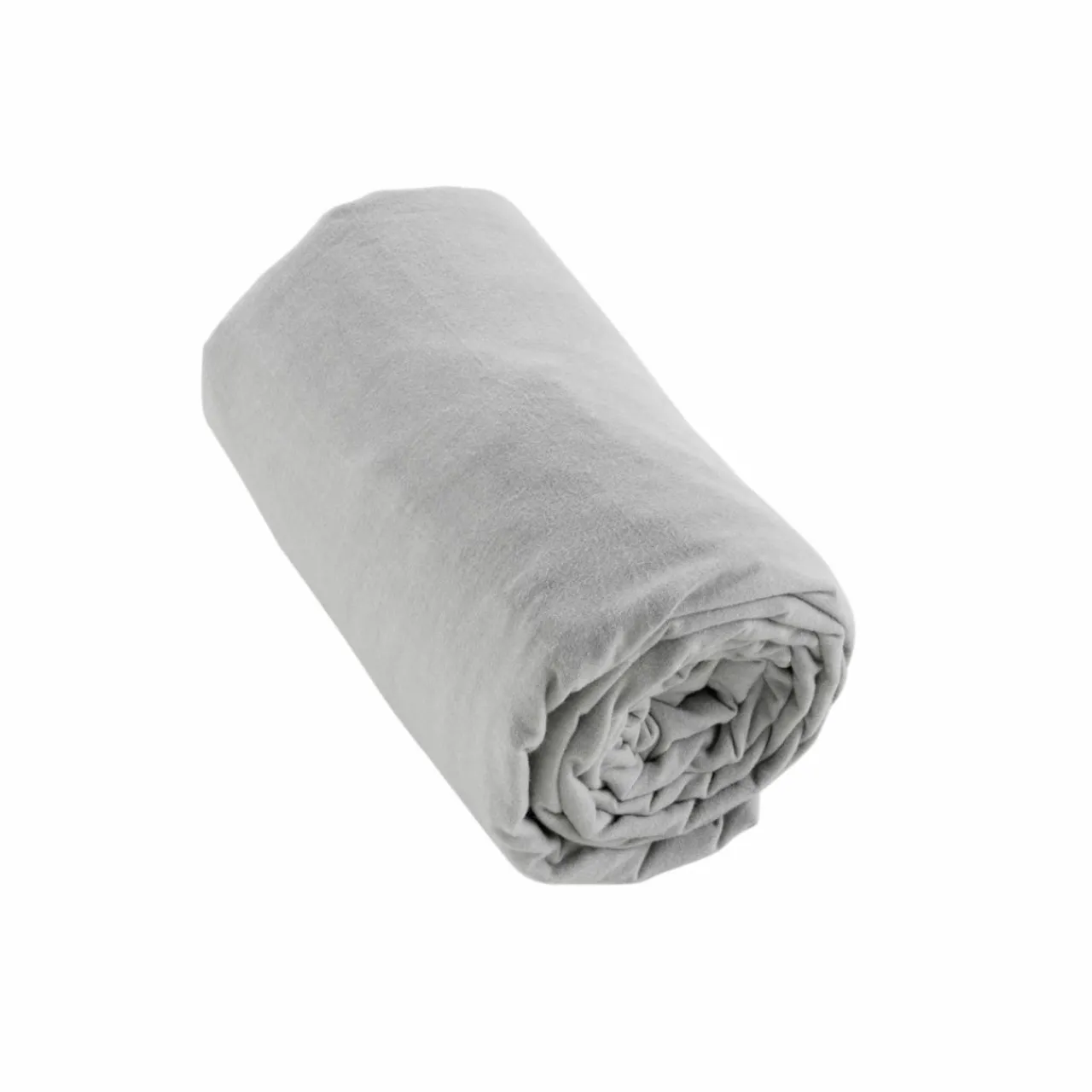 Drap Housse|EMINZA Drap housse flanelle de coton (180 x 200 cm) Nina Gris clair