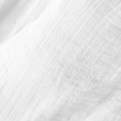 Drap Housse|EMINZA Drap housse gaze de coton (90 x 190 cm) Gaïa chantilly Blanc