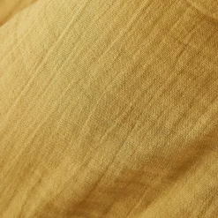 Drap Housse|EMINZA Drap housse gaze de coton (90 x 200 cm) Gaïa Jaune safran