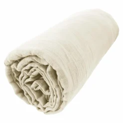 Drap Housse|EMINZA Drap housse gaze de coton (90 x 200 cm) Gaïa pampa Beige