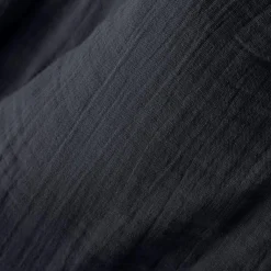 Drap Housse|EMINZA Drap housse gaze de coton (140 x 190 cm) Gaïa Bleu nuit