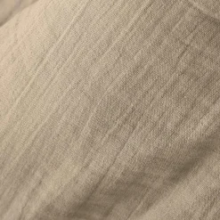 Drap Housse|EMINZA Drap housse gaze de coton (90 x 190 cm) Gaïa Ficelle