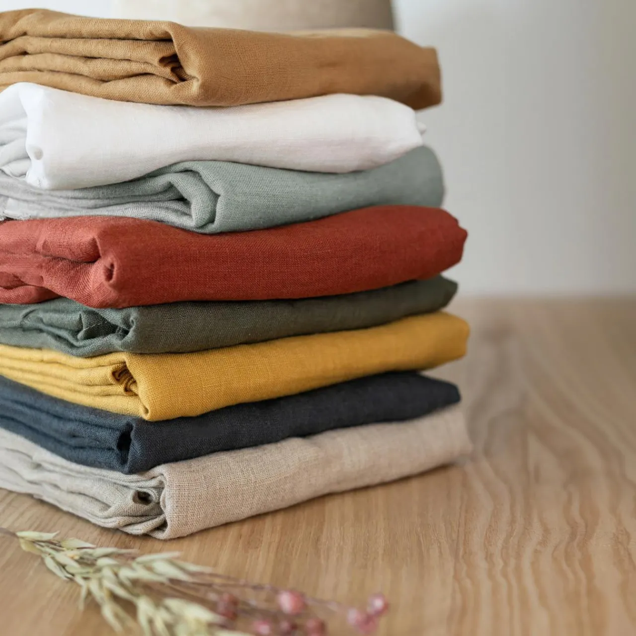 Drap Housse|EMINZA Drap housse lin lavé (160 x 200 cm) Louise Beige