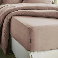 Drap Housse|EMINZA Drap housse lyocell Tencel™ lavé (140 x 190 cm) Olivia blush Rose