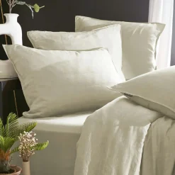 Drap Housse|EMINZA Drap housse lyocell Tencel™ lavé (160 x 200 cm) Olivia pampa Beige