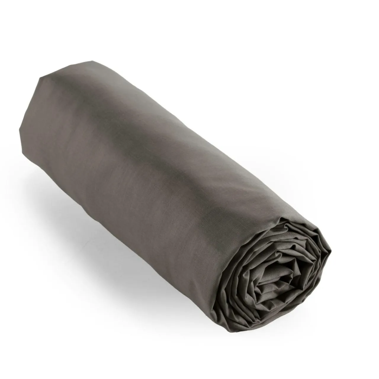 Drap Housse|EMINZA Drap housse percale de coton (180 x 200 cm) Cali Gris Anthracite