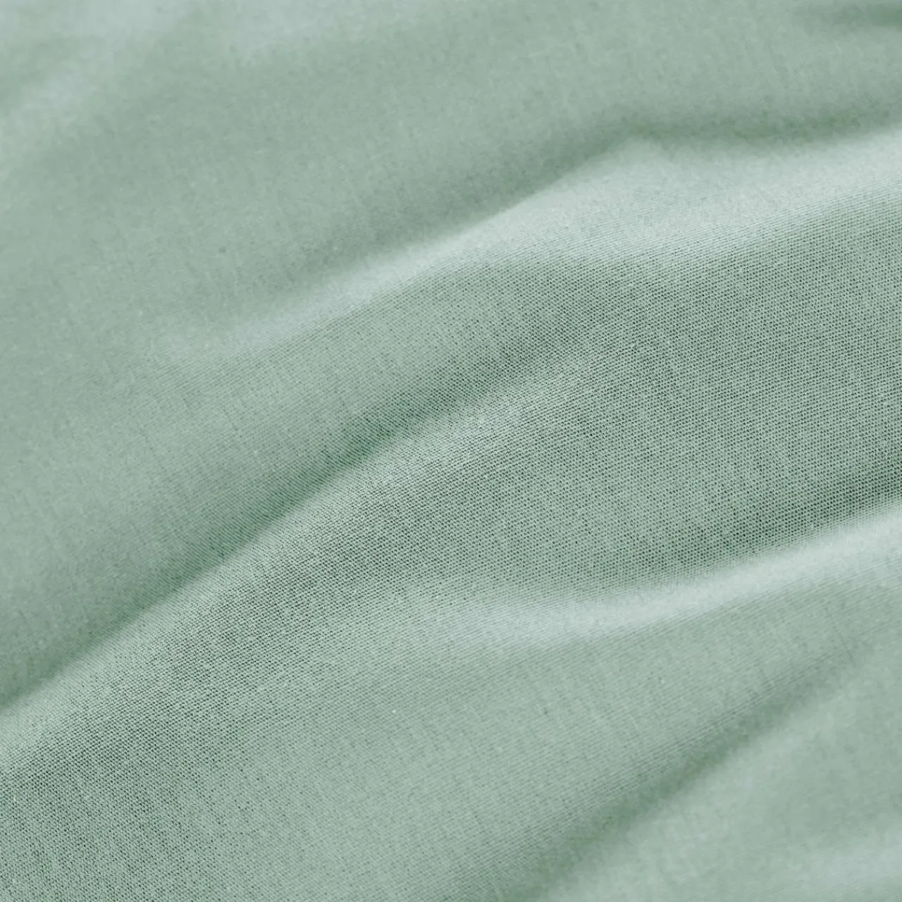 Drap Housse|EMINZA Drap housse percale de coton (90 x 190 cm) Cali Vert Eucalyptus