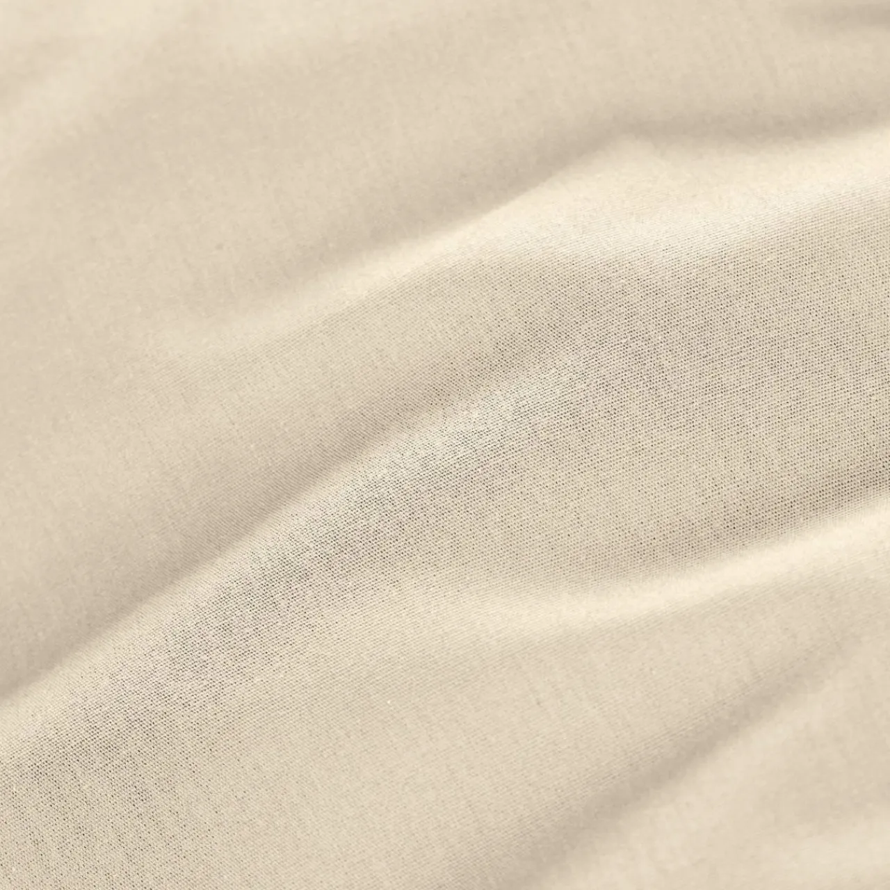 Drap Housse|EMINZA Drap housse percale de coton (160 x 200 cm) Cali Beige
