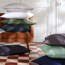 Drap Plat|EMINZA Drap plat percale de coton (240 x 300 cm) Cali Bleu marine