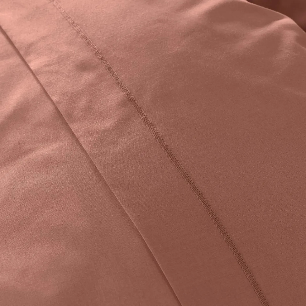 Drap Plat|EMINZA Drap plat percale de coton (180 x 290 cm) Cali Bois de rose Rose clair
