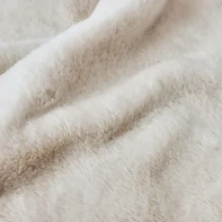 Couvre-Lit Et Édredon|EMINZA Édredon fausse fourrure (90 x 220 cm) Finn Blanc