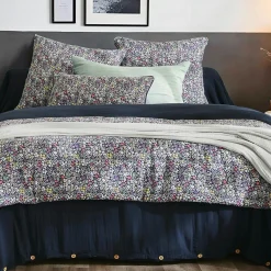 Couvre-Lit Et Édredon|EMINZA Edredon gaze de coton (90 x 200 cm) Elya Violet