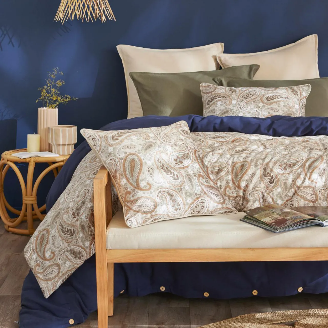 Couvre-Lit Et Édredon|EMINZA Edredon velours (90 x 220 cm) Dolores Beige