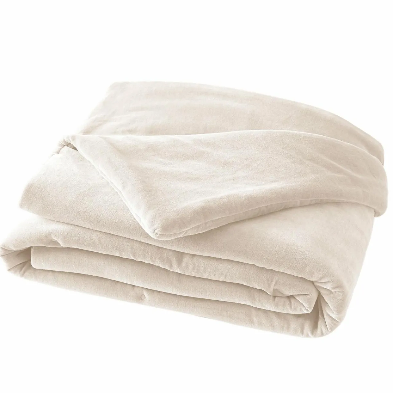 Couvre-Lit Et Édredon|EMINZA Edredon velours de coton (90 x 200 cm) Victor pampa Beige