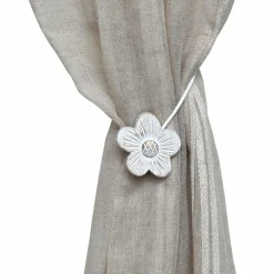 Embrasse, Pince Et Anneaux|LUANCE Embrasse rideau aimantée Valentine he Blanc