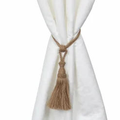 Embrasse, Pince Et Anneaux|LUANCE Embrasse rideau jute Alienor Beige