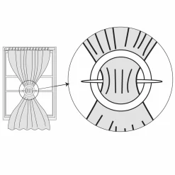 Embrasse, Pince Et Anneaux|LUANCE Embrasse rideau Mirza Or