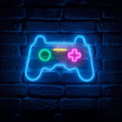 Guirlande Et Déco Lumineuse|Toile, Cadre, Déco Murale|OSTARIA Enseigne lumineuse néon (H28 cm) Manette de jeux Bleu
