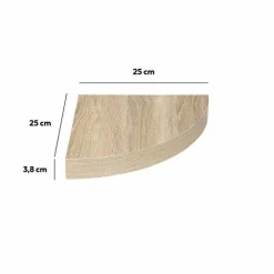 Étagère Murale|5 Five Simply Smart Etagère d'angle en (25 cm) Chêne Naturel Bois
