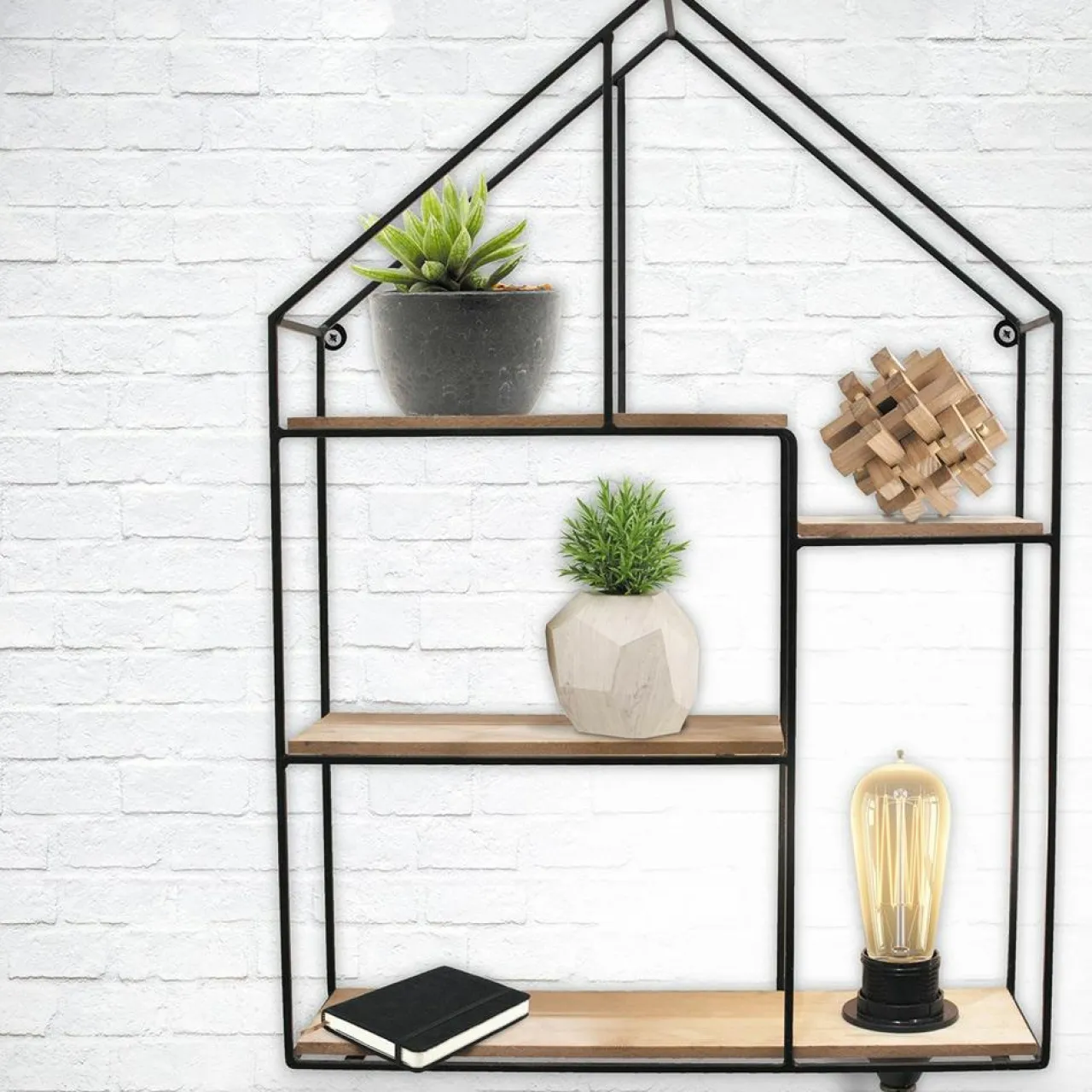 Étagère Murale|THE HOME DECO LIGHT Etagère murale (30 x H50 cm) Lum Maison e Noir