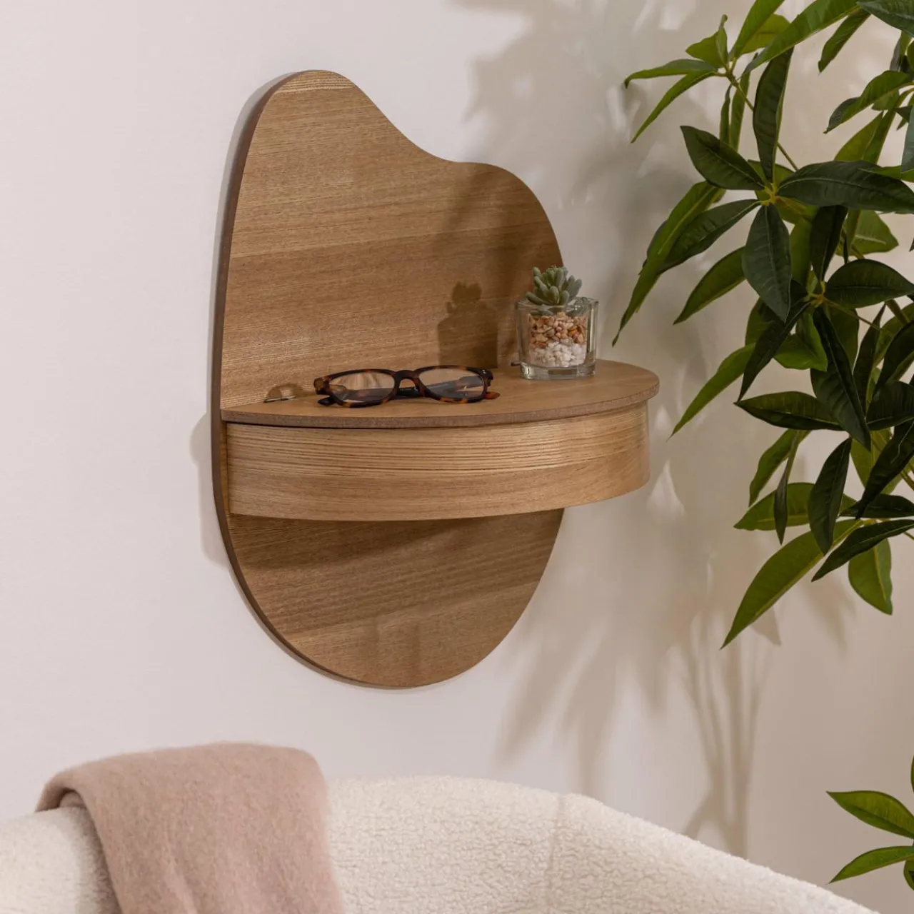 Étagère Murale|ATMOSPHERA Etagère murale chevet (39 x H49 cm) Giuseppe Bois