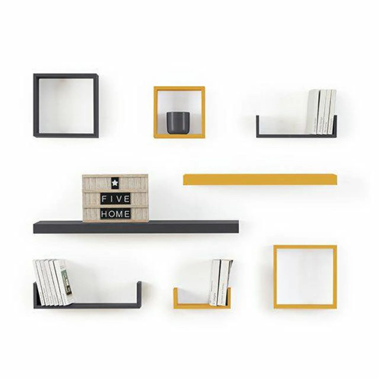 Étagère Murale|ATMOSPHERA Etagère murale en bois (80 cm) Fixy he Blanc