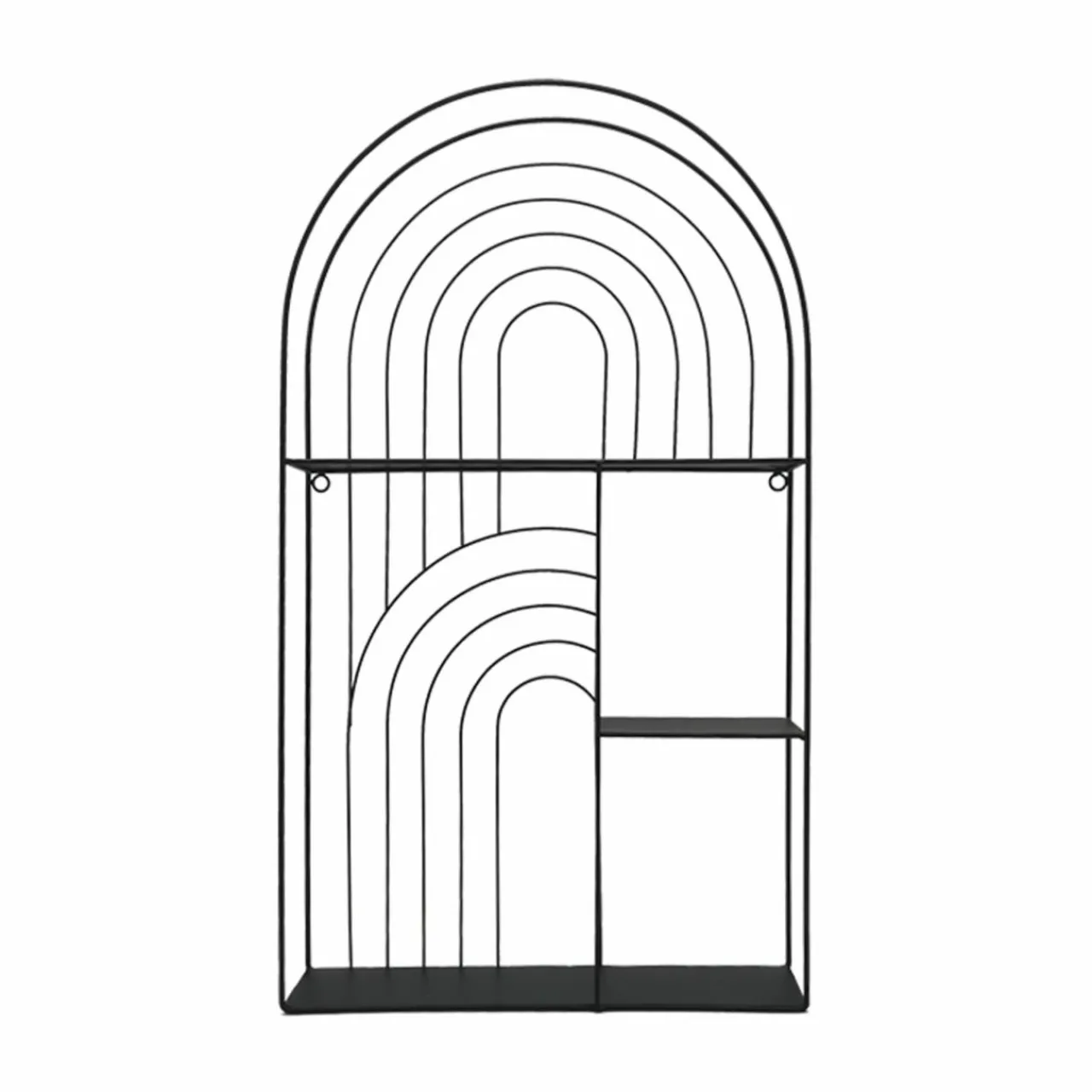 Étagère Murale|EMINZA Etagère murale métal 3 plateaux (H70 cm) Tiggy Noir