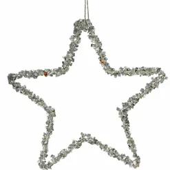 Décoration De Sapin|KAEMINGK Etoile de Noël à suspendre (H15 cm) Gily Argent