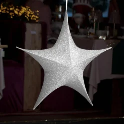 Personnage, Objet Grand Format|Déco Et Objet De Noël|KAEMINGK Etoile de Noël à suspendre (D180 cm) Christmas Argent