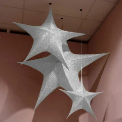 Personnage, Objet Grand Format|Déco Et Objet De Noël|KAEMINGK Etoile de Noël à suspendre (D180 cm) Christmas Argent