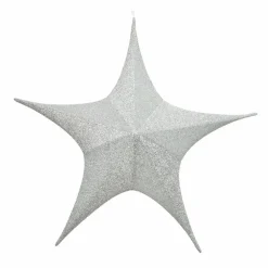Personnage, Objet Grand Format|Déco Et Objet De Noël|KAEMINGK Etoile de Noël à suspendre (D180 cm) Christmas Argent