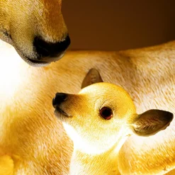 Déco Et Objet Lumineux|KAEMINGK Famille Faon lumineux fibre de verre 8 LED (H32 cm) Blanc chaud