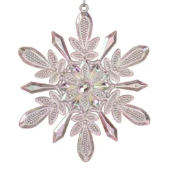 Décoration De Sapin|KAEMINGK Flocon de Neige à suspendre (H14 cm) Glacé Rose