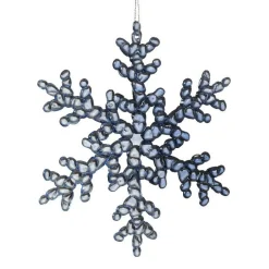 Décoration De Sapin|KAEMINGK Flocon de Noël à suspendre (H15 cm) Givré bleuté Transparent