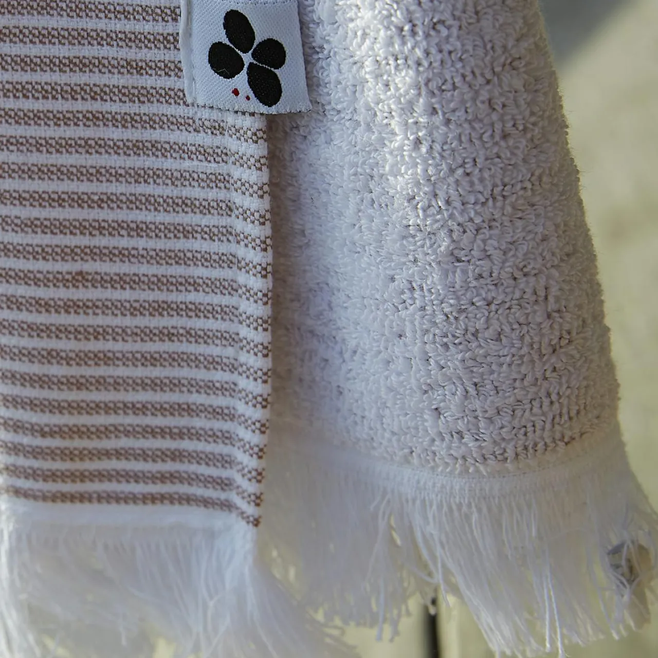 Linge De Bain|Fouta|L'effet papillon Fouta coton et éponge (95 x 180 cm) Naël Corail Orange