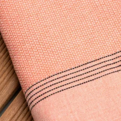 Linge De Bain|Fouta| Fouta coton recyclé (100 x 200 cm) Beach Corail Orange