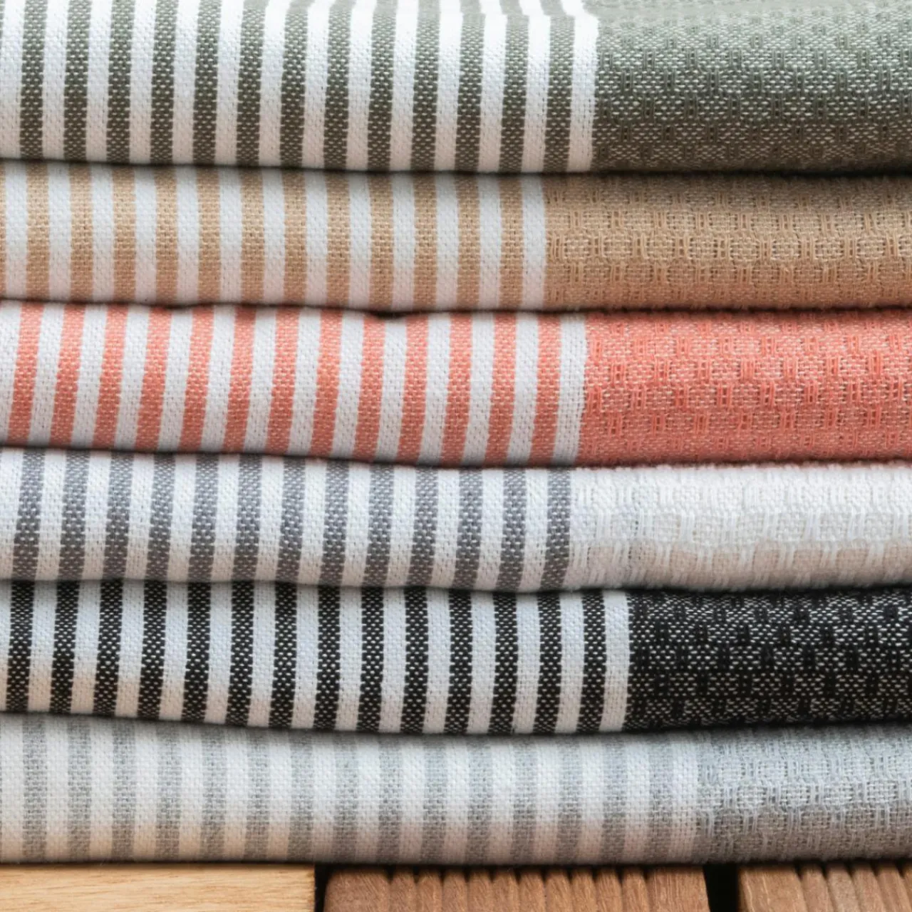 Linge De Bain|Fouta| Fouta coton recyclé (100 x 200 cm) Océane Corail Orange