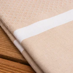 Linge De Bain|Fouta| Fouta coton recyclé (100 x 200 cm) Selma Beige