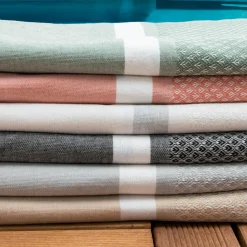 Linge De Bain|Fouta| Fouta coton recyclé (100 x 200 cm) Selma Vert kaki