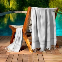 Linge De Bain|Fouta| Fouta coton recyclé (100 x 200 cm) Beach e Gris
