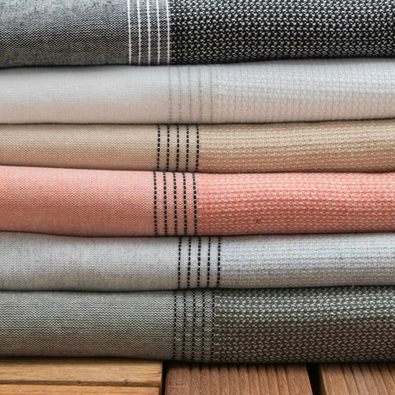 Linge De Bain|Fouta| Fouta coton recyclé (100 x 200 cm) Beach e Noir