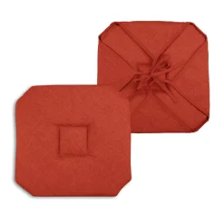 Galette De Chaise|STOF Galette de chaise carrée à rabats (40 x 40 cm) Béa Terracotta