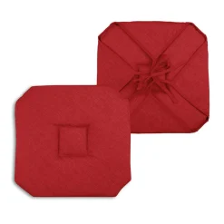 Galette De Chaise|STOF Galette de chaise carrée à rabats (40 x 40 cm) Béa Rouge carmin Rouge foncé