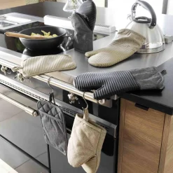 Accessoire Cuisine|douceur d'intu017drieur Gant de cuisine ambidextre coton (30x18 cm) Adam Gris Anthracite