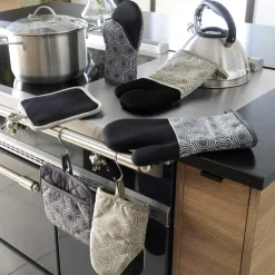 Accessoire Cuisine|douceur d'intu017drieur Gant de cuisine ambidextre coton (30x18 cm) Alveis Gris Anthracite