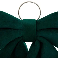 Personnage, Objet Grand Format|Décoration De Sapin|JJA Grand nœud de Noël (H72 cm) Prestige velours Vert sapin