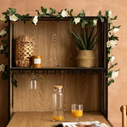 Plante Artificielle|Atmosphera, cru017dateur d'intu017drieur Guirlande artificielle rose (230 cm) Naki he Blanc