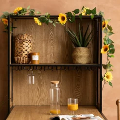 Plante Artificielle|Atmosphera, cru017dateur d'intu017drieur Guirlande artificielle tournesol (180 cm) Naki Jaune