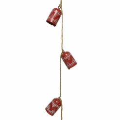 Guirlande Déco|Guirlande De Sapin|KAEMINGK Guirlande déco (1,10 m ) Cloches de Noël Rouge