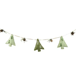 Guirlande Déco|Guirlande De Sapin|KAEMINGK Guirlande déco en feutrine (1,3 m) Sapins et pommes de pin Vert Vert romarin